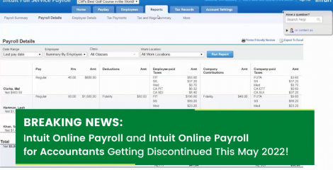 Intuit Online Payroll Will Retire Soon